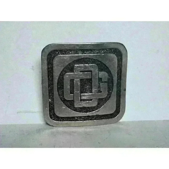 Vintage Signorelli-Pfaff Geometric Metal Belt Buckle St. Paul MN Rare Collectibl - Picture 1 of 5